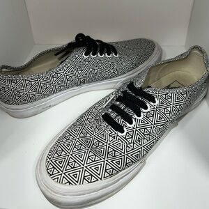 Black & White patterned Vans